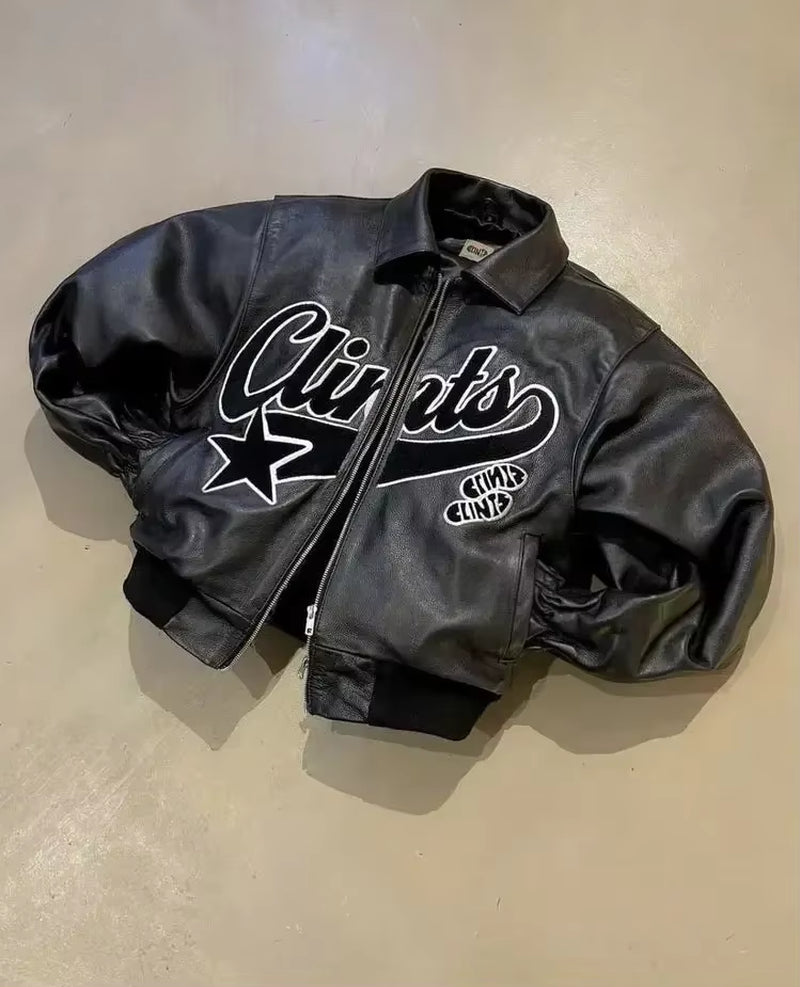 Streetwear American Washed Vintage Black Denim Jacket Y2K Clothes Men Hip Hop Letter Patch Embroidery Rhinestones Oversized Coat