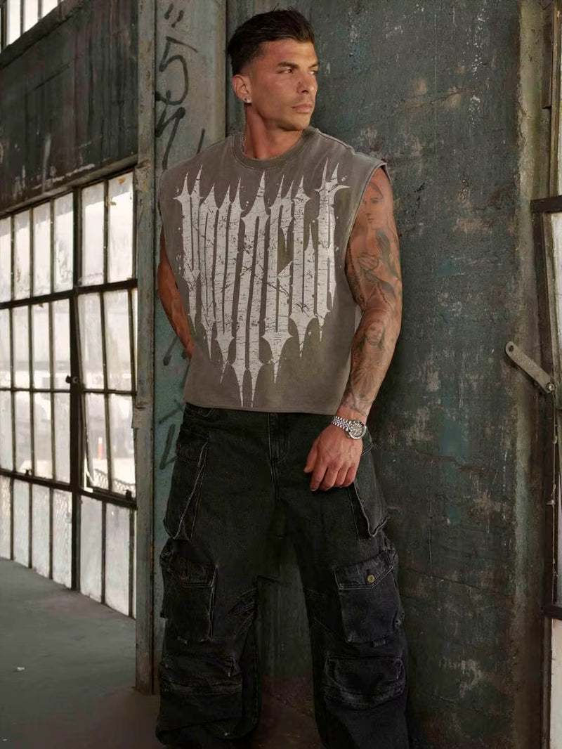 Men'S Brand Summer Gym Cotton Tank Top Sleeveless Shirt Man Bodybuilding Clothing Casual Fitness Workout Running Vest Sportswear